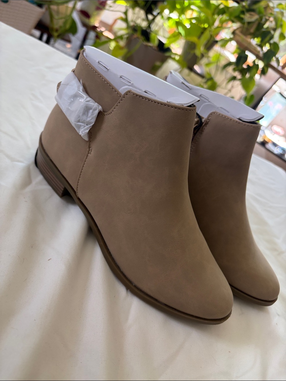 Women's Ankle Boots - Taupe Chelsea Style size 7 brand new